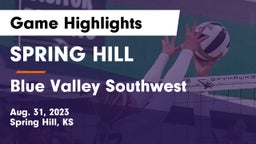 SPRING HILL  vs Blue Valley Southwest  Game Highlights - Aug. 31, 2023