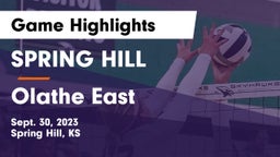 SPRING HILL  vs Olathe East  Game Highlights - Sept. 30, 2023