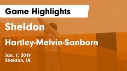 Sheldon  vs Hartley-Melvin-Sanborn  Game Highlights - Jan. 7, 2019