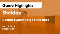 Sheldon  vs Central Lyon/George-Little Rock  Game Highlights - Feb. 3, 2019