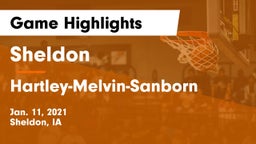Sheldon  vs Hartley-Melvin-Sanborn  Game Highlights - Jan. 11, 2021
