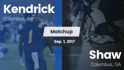 Matchup: Kendrick  vs. Shaw  2017
