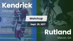 Matchup: Kendrick  vs. Rutland  2017