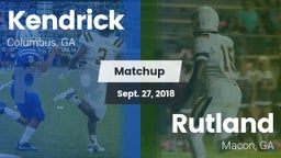 Matchup: Kendrick  vs. Rutland  2018