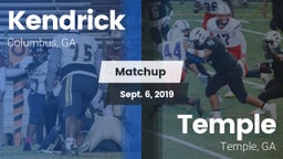 Matchup: Kendrick  vs. Temple  2019