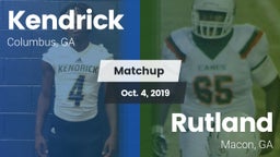 Matchup: Kendrick  vs. Rutland  2019