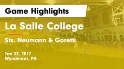 La Salle College  vs Sts. Neumann & Goretti  Game Highlights - Jan 22, 2017