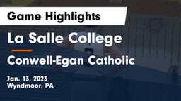 La Salle College  vs Conwell-Egan Catholic  Game Highlights - Jan. 13, 2023