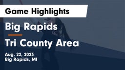 Big Rapids  vs Tri County Area  Game Highlights - Aug. 22, 2023