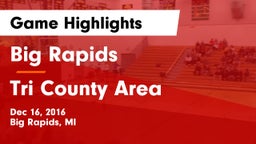 Big Rapids  vs Tri County Area  Game Highlights - Dec 16, 2016