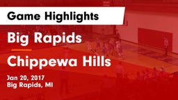 Big Rapids  vs Chippewa Hills  Game Highlights - Jan 20, 2017