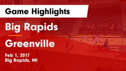 Big Rapids  vs Greenville  Game Highlights - Feb 1, 2017