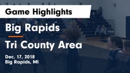 Big Rapids  vs Tri County Area  Game Highlights - Dec. 17, 2018