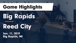 Big Rapids  vs Reed City Game Highlights - Jan. 11, 2019