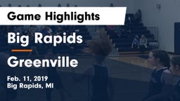 Big Rapids  vs Greenville  Game Highlights - Feb. 11, 2019