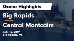 Big Rapids  vs Central Montcalm  Game Highlights - Feb. 12, 2019
