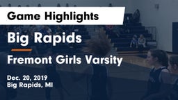 Big Rapids  vs Fremont  Girls Varsity Game Highlights - Dec. 20, 2019