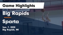 Big Rapids  vs Sparta  Game Highlights - Jan. 7, 2020
