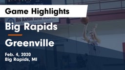 Big Rapids  vs Greenville  Game Highlights - Feb. 4, 2020