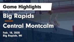 Big Rapids  vs Central Montcalm  Game Highlights - Feb. 18, 2020