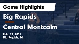Big Rapids  vs Central Montcalm  Game Highlights - Feb. 12, 2021
