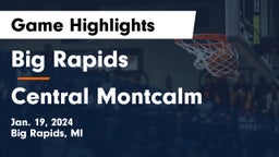 Big Rapids  vs Central Montcalm  Game Highlights - Jan. 19, 2024