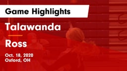 Talawanda  vs Ross  Game Highlights - Oct. 18, 2020