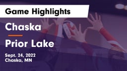 Chaska  vs Prior Lake  Game Highlights - Sept. 24, 2022