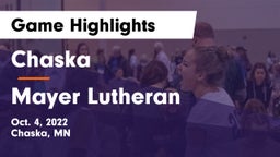 Chaska  vs Mayer Lutheran  Game Highlights - Oct. 4, 2022