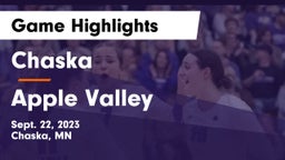 Chaska  vs Apple Valley Game Highlights - Sept. 22, 2023