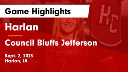 Harlan  vs Council Bluffs Jefferson  Game Highlights - Sept. 2, 2023