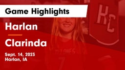 Harlan  vs Clarinda  Game Highlights - Sept. 14, 2023