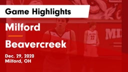 Milford  vs Beavercreek  Game Highlights - Dec. 29, 2020