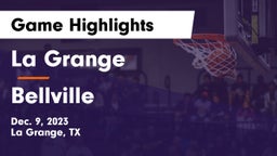 La Grange  vs Bellville  Game Highlights - Dec. 9, 2023