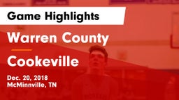Warren County  vs Cookeville  Game Highlights - Dec. 20, 2018
