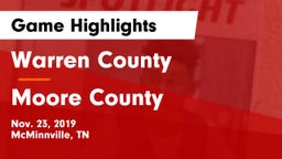 Warren County  vs Moore County  Game Highlights - Nov. 23, 2019