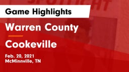 Warren County  vs Cookeville  Game Highlights - Feb. 20, 2021