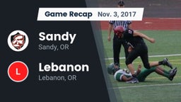 Recap: Sandy  vs. Lebanon  2017