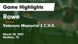 Rowe  vs Veterans Memorial E.C.H.S. Game Highlights - March 28, 2022