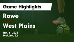 Rowe  vs West Plains  Game Highlights - Jan. 6, 2024