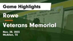 Rowe  vs Veterans Memorial  Game Highlights - Nov. 28, 2023