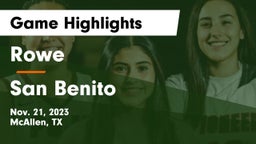 Rowe  vs San Benito  Game Highlights - Nov. 21, 2023