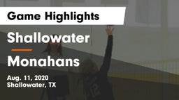 Shallowater  vs Monahans  Game Highlights - Aug. 11, 2020