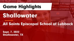 Shallowater  vs All Saints Episcopal School of Lubbock Game Highlights - Sept. 7, 2022