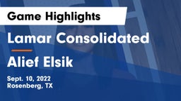 Lamar Consolidated  vs Alief Elsik  Game Highlights - Sept. 10, 2022