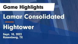 Lamar Consolidated  vs Hightower  Game Highlights - Sept. 10, 2022