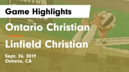Ontario Christian  vs Linfield Christian  Game Highlights - Sept. 26, 2019