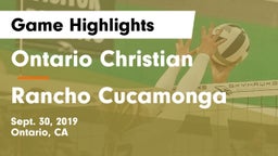 Ontario Christian  vs Rancho Cucamonga  Game Highlights - Sept. 30, 2019