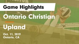 Ontario Christian  vs Upland  Game Highlights - Oct. 11, 2019