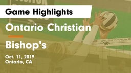 Ontario Christian  vs Bishop's Game Highlights - Oct. 11, 2019